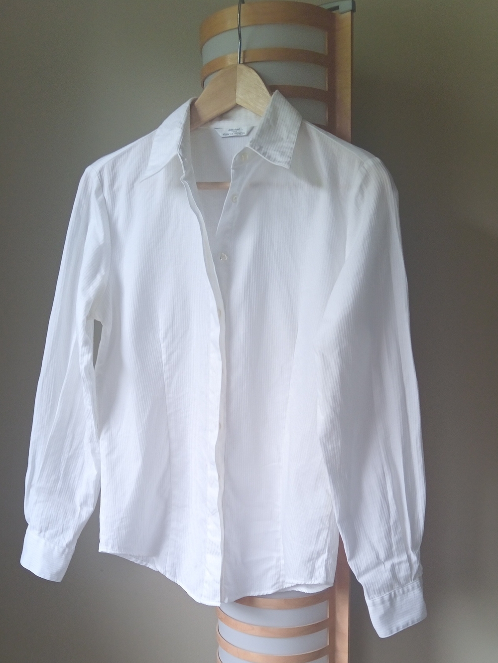 P18" L25" Marks & Spencer White Cotton Dress Shirt
